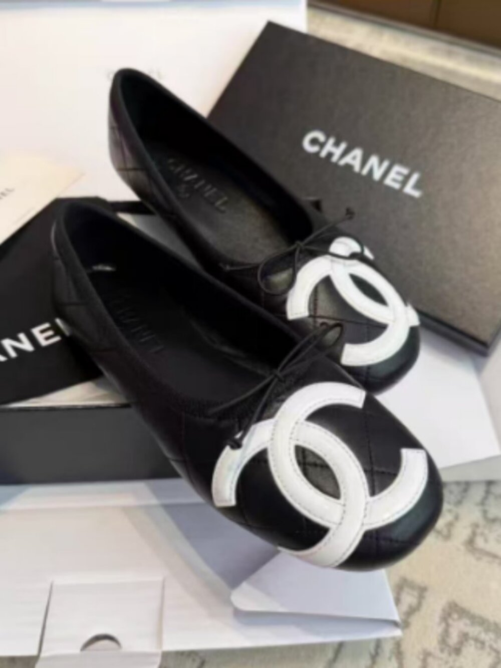 Chanel Quilted Ballet Flats